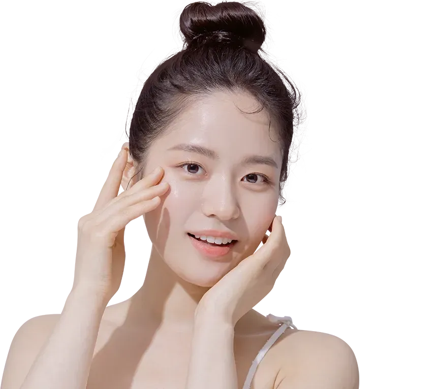ภาพนางแบบแสดงผิวหน้าที่ได้รับการทำ Juvelook Skin Booster