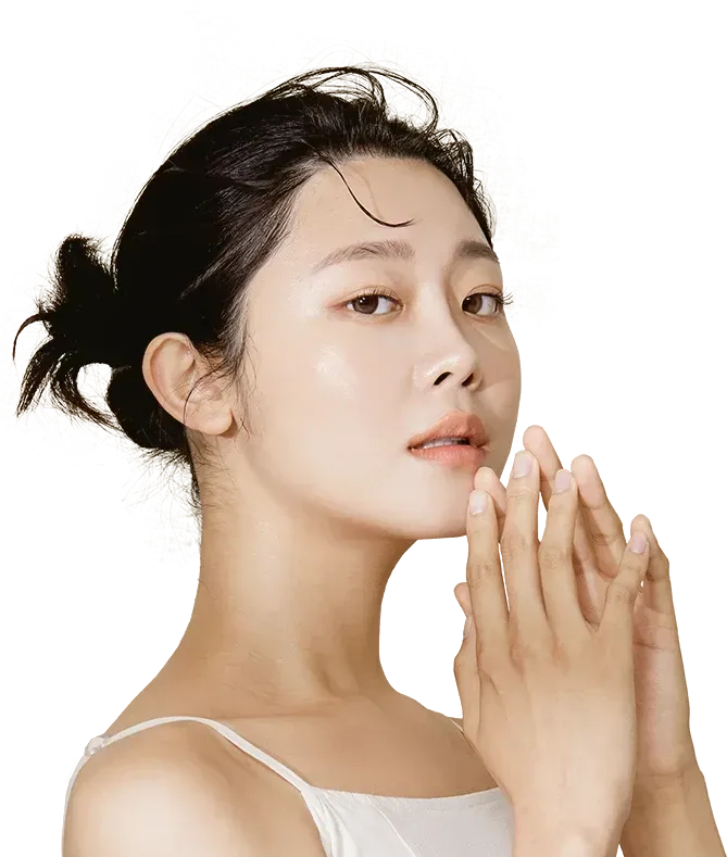 ภาพนางแบบแสดงใบหน้าที่ได้รับการฉีดฟิลเลอร์ Skinplus Hyal