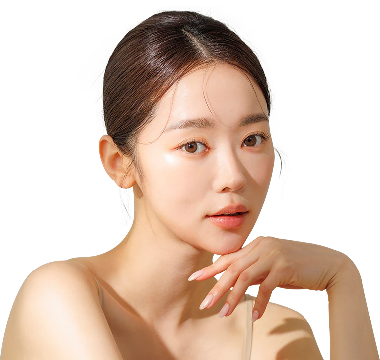 ภาพนางแบบแสดงใบหน้าและลำคอหลังทำ Sofwave Fit