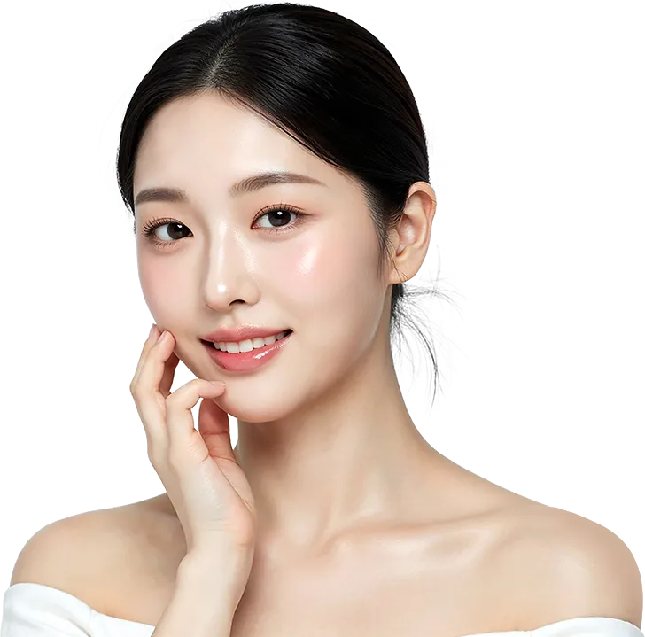 ภาพนางแบบแสดงผิวหน้าที่ได้รับการดูแลด้วย Personal Brightening