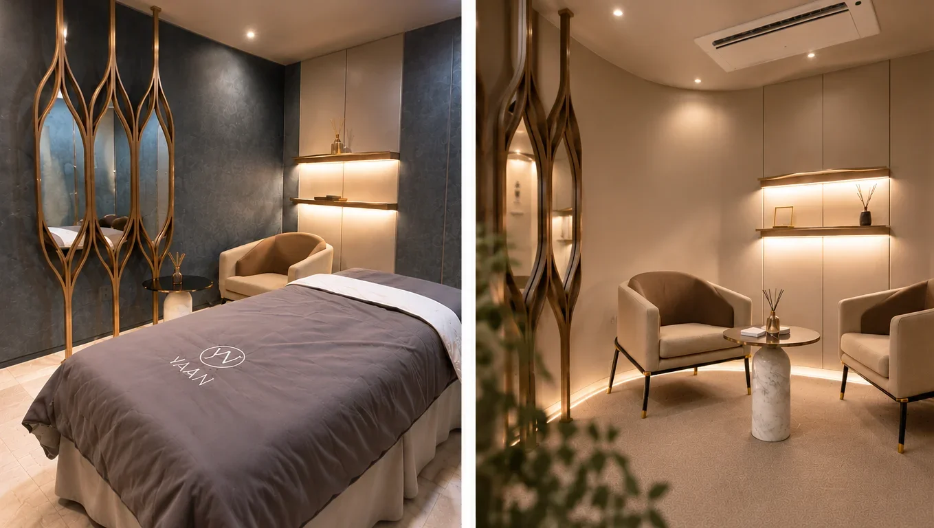 YAAN Clinic personalized stem cell treatment care system in Gangnam, Seoul, featuring private luxury treatment rooms, dedicated patient spaces, and integrated stem cell therapy services.