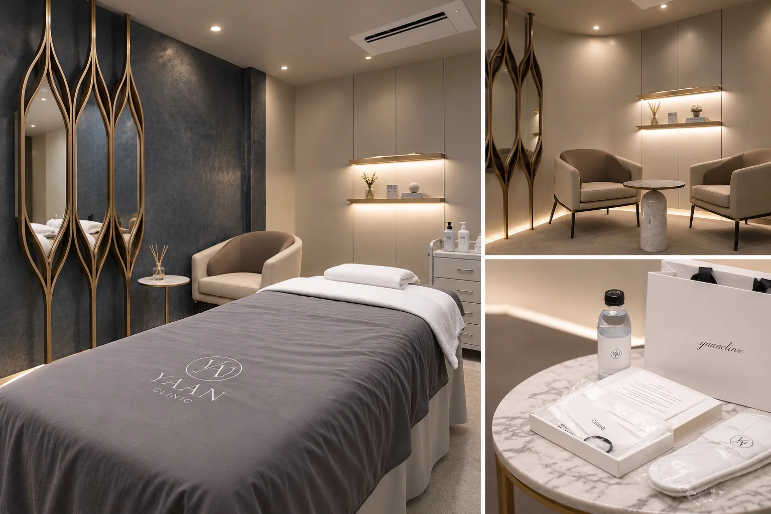 Private stem cell treatment room at Yaanclinic in Gangnam, Seoul, Korea, featuring a luxury clinical setting for personalized one-on-one care
