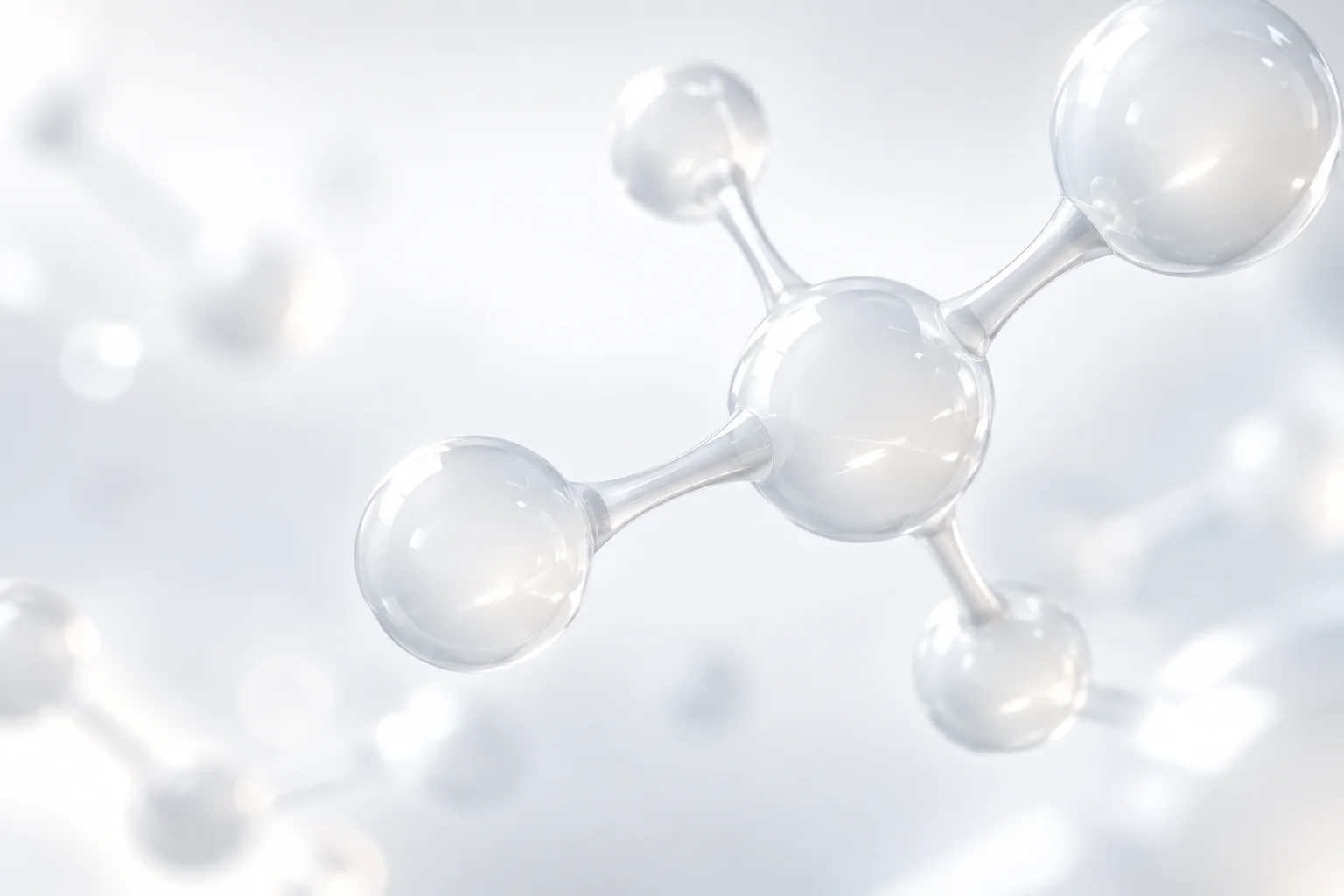 Molecular illustration representing glutathione antioxidant support in stem cell therapy at Yaanclinic in Gangnam, Seoul, Korea