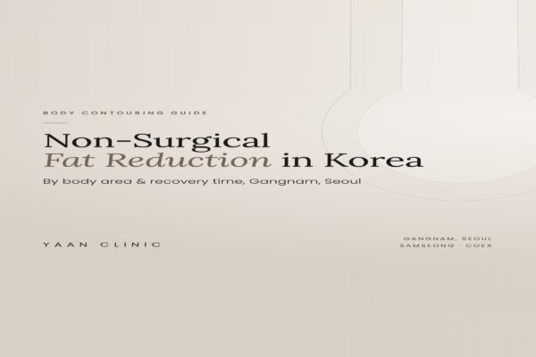 Beige cover image titled Non-Surgical Fat Reduction in Korea, from Yaan Clinic in Gangnam, Seoul